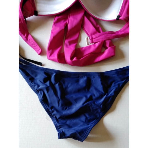 Fuchsia X Style Push Up Bikini Swimsuit - Picture 5 of 6